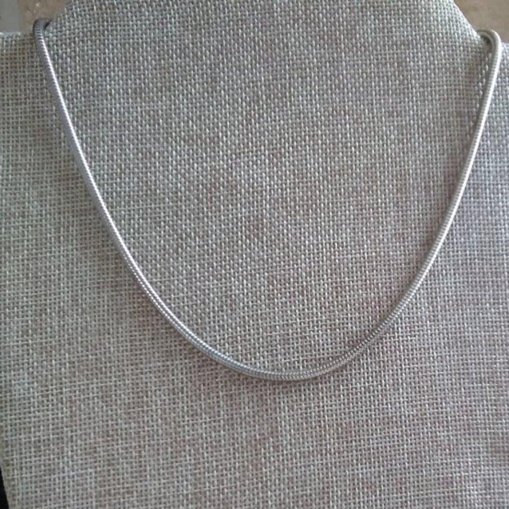 Thick Silver Tone Snake Chain